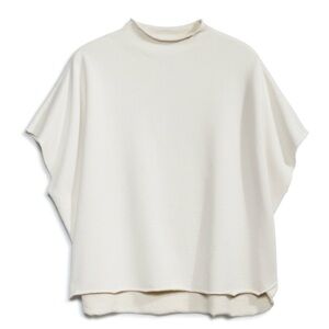 FRANK & EILEEN Audrey Funnel Neck Capelet in Vintage White